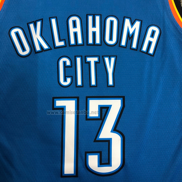 Camiseta Oklahoma City Thunder Paul George #13 Icon Azul